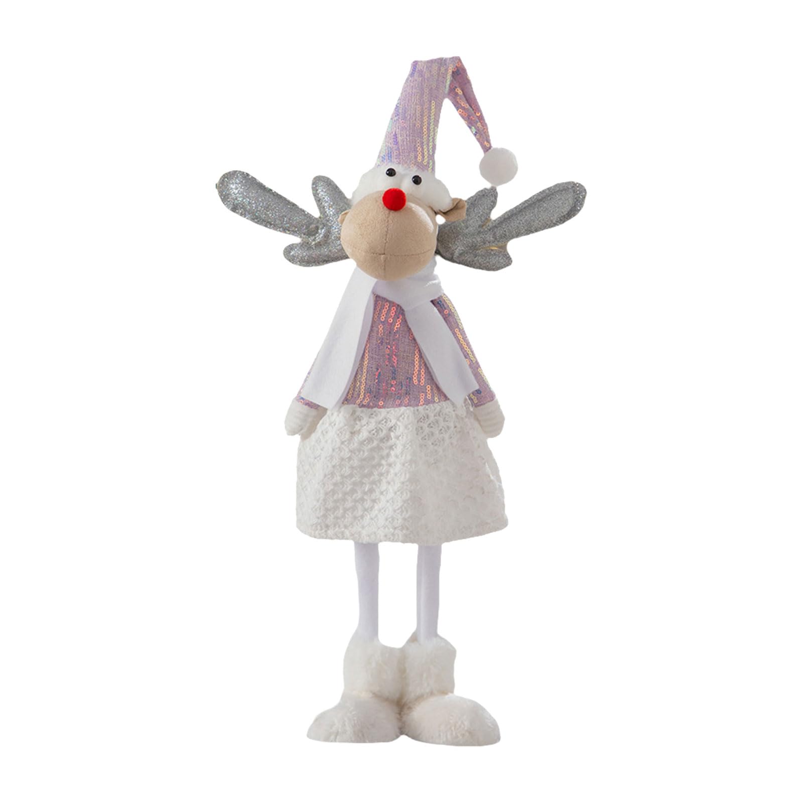 Xinsheinelry Festival Santa/Snowman/Deer Figurine Standing Dolls Ornament Party Decoration Window Tabletop Display Adorment Christmas Decoration