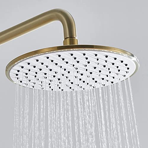 Mitigeur de douche apparent or brossé pour baignoire avec douchette multifonction