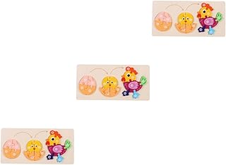 ibasenice 3 Conjuntos De Quebra-Cabeça De Quebra-Cabeça De Jogo De Animal Quebra-Cabeça De Brinquedo Em Forma De Animal Quebra-Cabeça De Madeira Número De Brinquedo Quebra-Cabeça Brinquedos