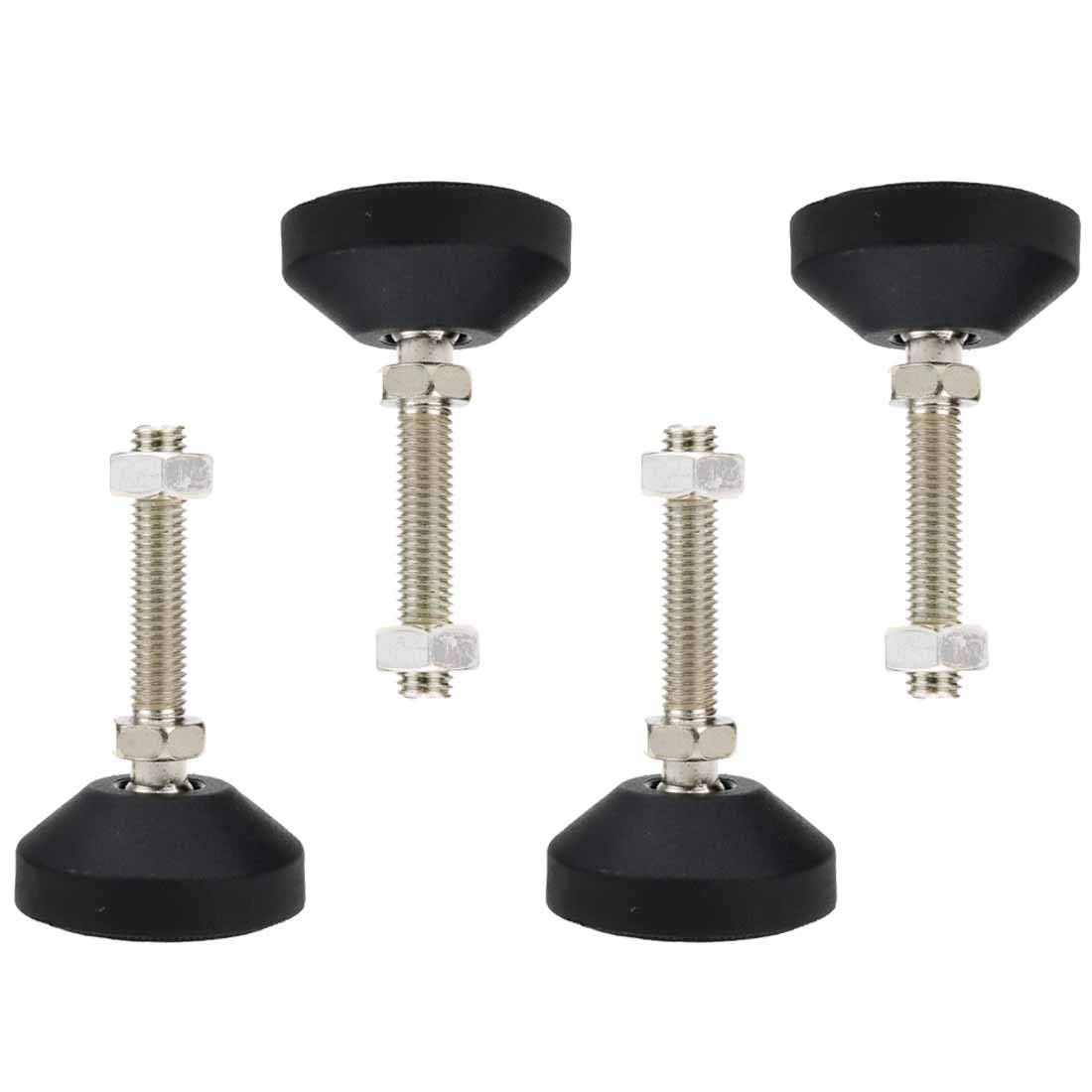 LC LICTOP M10x50mm Leveling Feet, 2.83 Inch Height & 880 lb Capacity, Heavy Duty Adjustable Swivel Furniture Glides, Threaded Rubber Feet Levelers for Table, Shelves, Workbench, Cabinet, Machine, 4Pcs