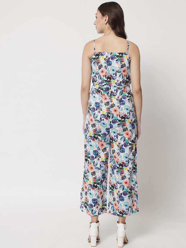 Image of THE DRY STATE Women's Smocked Jumpsuit Shoulder Tie Up