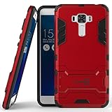 Zenfone 3 Laser Case, CoverON [Shadow Armor Series] Hard Slim Hybrid Kickstand Phone Cover Case for Asus Zenfone 3 Laser ZC551KL - Red / Black