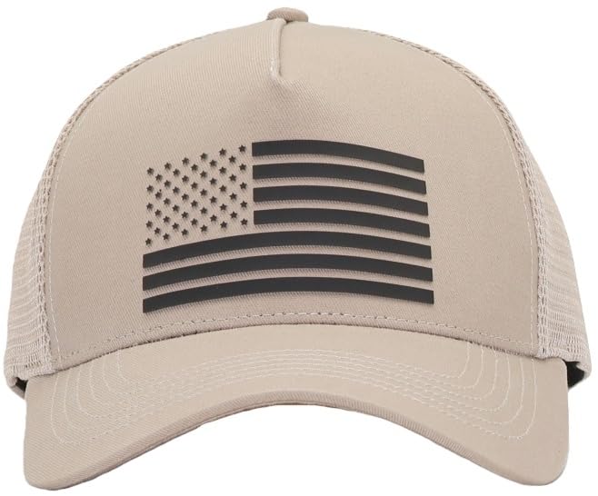 Image of USA Flag Snapback Hat Fits One Size&XXL /3XL - Mens Mesh Trucker Ball Hats - US 250th Anniversary Veterans Memorial Day Gifts