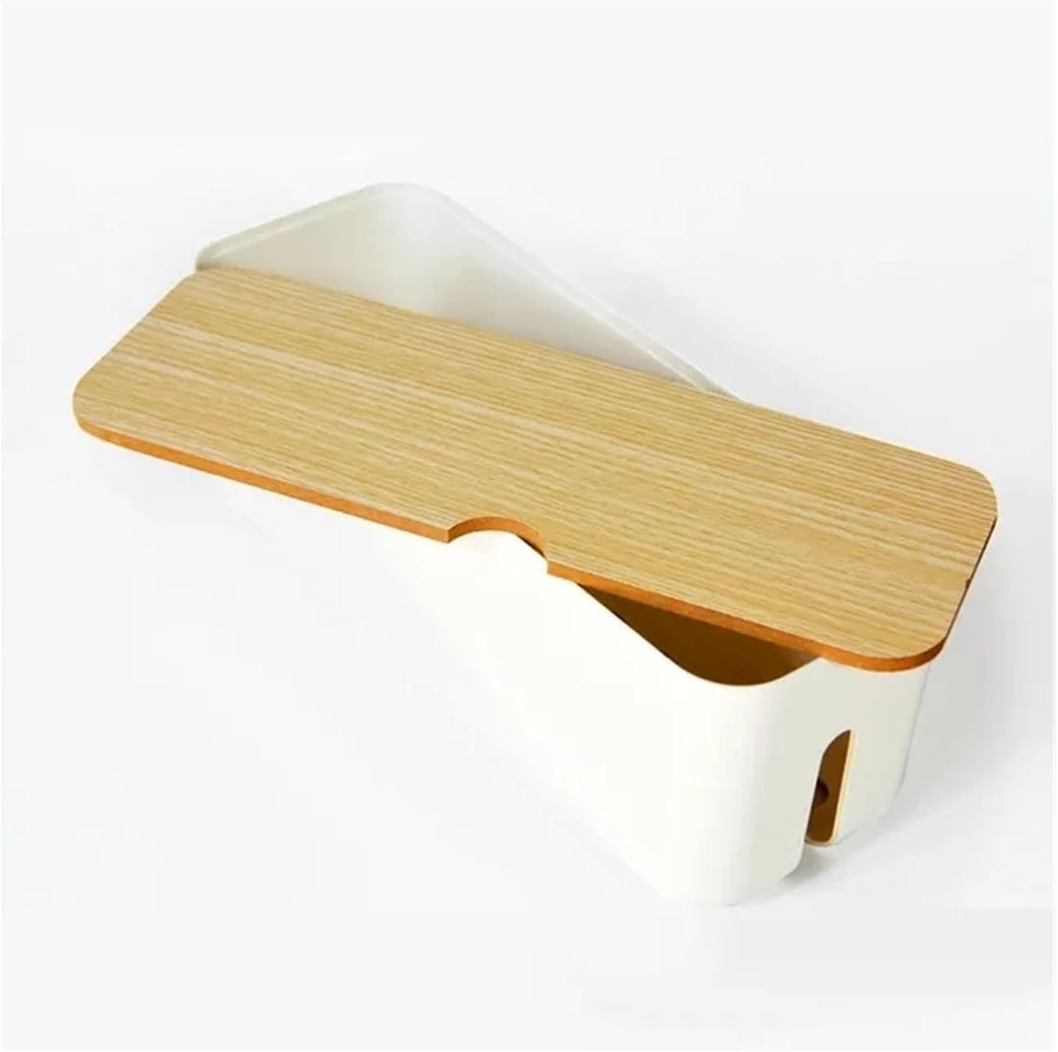 Pudełko do przechowywania kabli, biurko, ładowanie, urządzenie, gniazdo wtykowe, zarządzania kablami, czarne(Style 2white)