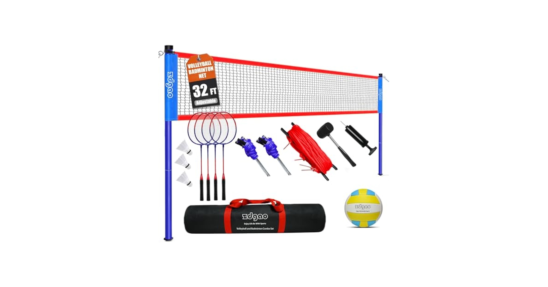 専用　凹凸なし　バレーボール　三点セット Amazon.com : Badminton & Volleyball Combo Set- 32FT