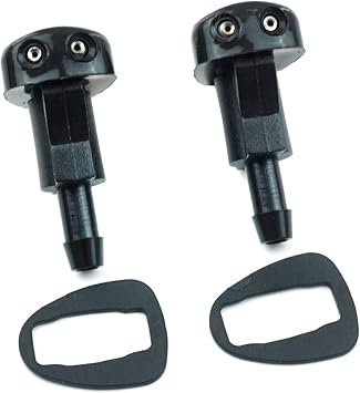 BSP533 2 Pieces Front Window Wiper Water Washer Nozzle Spray Twin Dual Jet Compatible with Hyundai Accent Getz Kia Spectra Sephia 98630-22000 0K2AA-67510