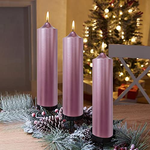 Pillar Candles Decorative Rustic Candles Unscented And No Drip Candles - Ideal As Wedding Candles Or Large Candles For Home Interior - Rose Gold Candles #TOP4