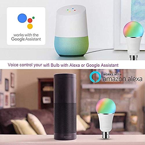 Image of Protium Smart WiFi RGB Bulb, Compatible with Alexa Google Home and IFTTT (7W), Silver