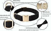 Vista 87 de Collar de Algodón Suave para Perro con Hebilla de Metal Ajustable de Servicio Pesado Cómodo Collares de Pana para Perros Pequeños, Medianos