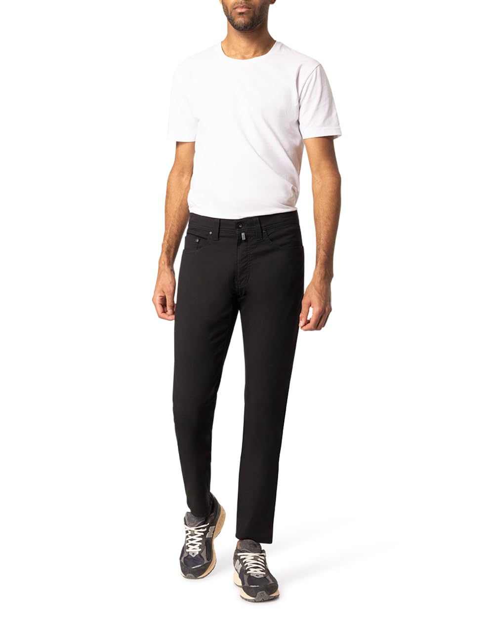 Pierre Cardin Herren Freizeithose Futureflex Lyon | Männer Hose | Tapered Fit | schwarz 4200 9000 | 33W - 30L
