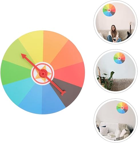 Miniatura 3 de SEWACC Rueda de premio de 10 ranuras, ruedas giratorias de colores, montaje en pared, rueda de premio de color, rueda de lotería, rueda de premio