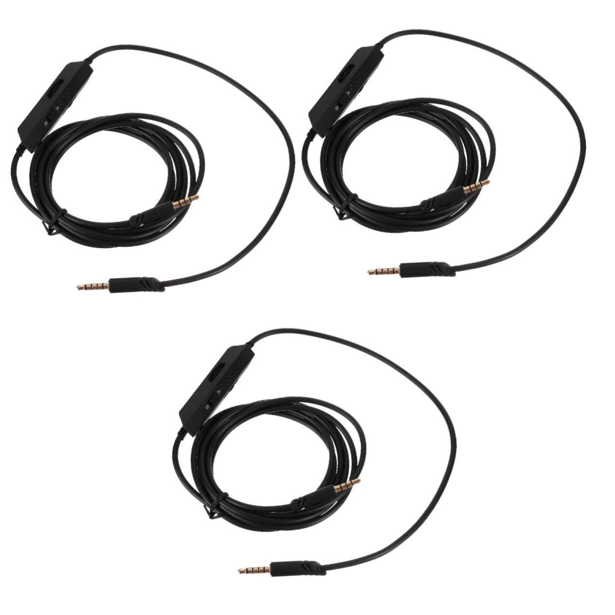 BESTonZON 3piezas Cable De Audio para Auriculares De Compatible con y Control De Silencio Integrado Longitud De Metros para Música y Chat Línea