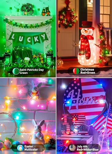 Minetom Color Changing String Lights Outdoor- 22 Colors 33Ft 100 Led Fairy String Lights With Remote thumb #3