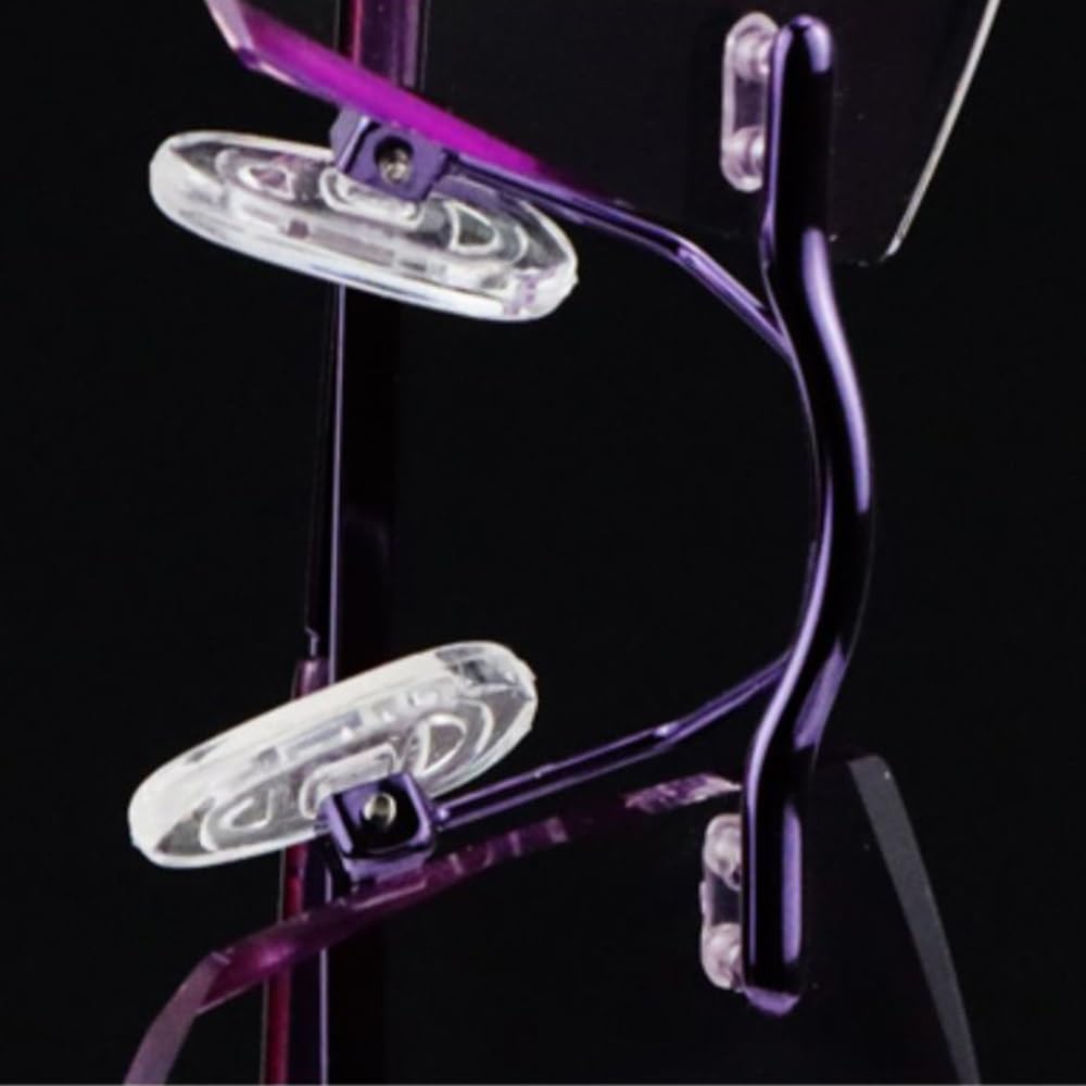 SFIVE Sin Montura Gafas De Lectura Mujeres，Ligero HD Gafas De Presbicia Moda Anti Luz Azul Gafas De Lectura Rosa/Morado 2.0 (Color : Purple, Size : +2.5)