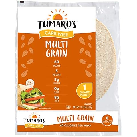 Tumaro's 8" CarbWise™ Wraps - Multigrain - 8 Count - Case of 6 Cover