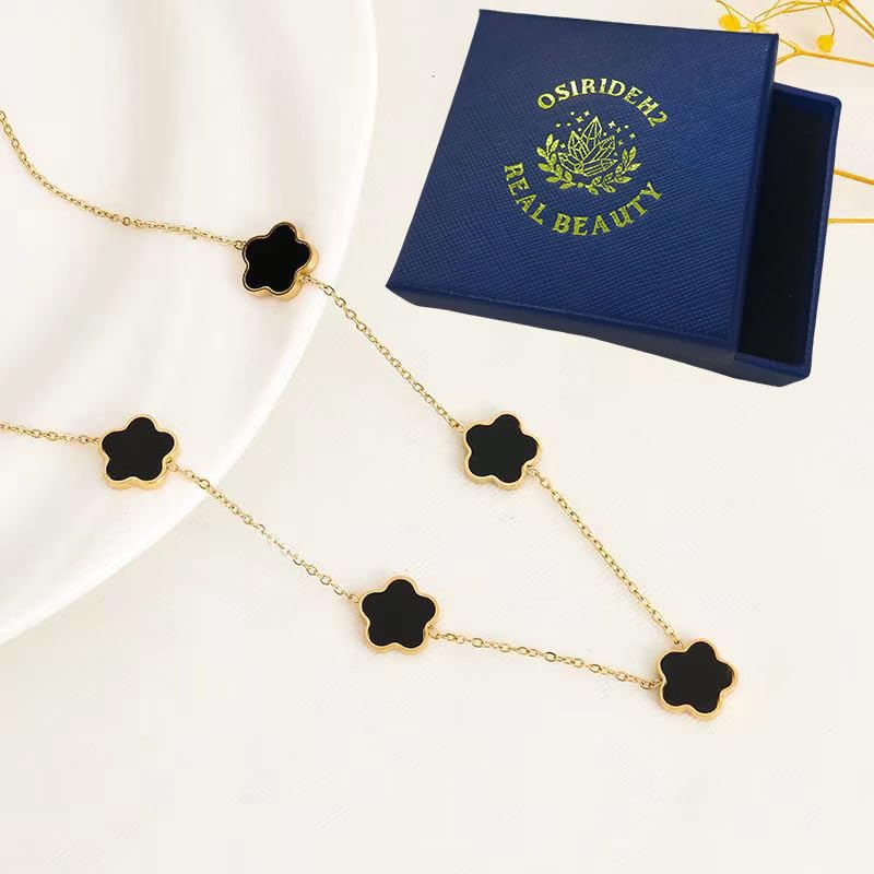 18K Gold Plated Four Leaf Clover Necklace For Women Four Leaf Clover Necklace Flower Lucky Pendant Dainty Jewelry2