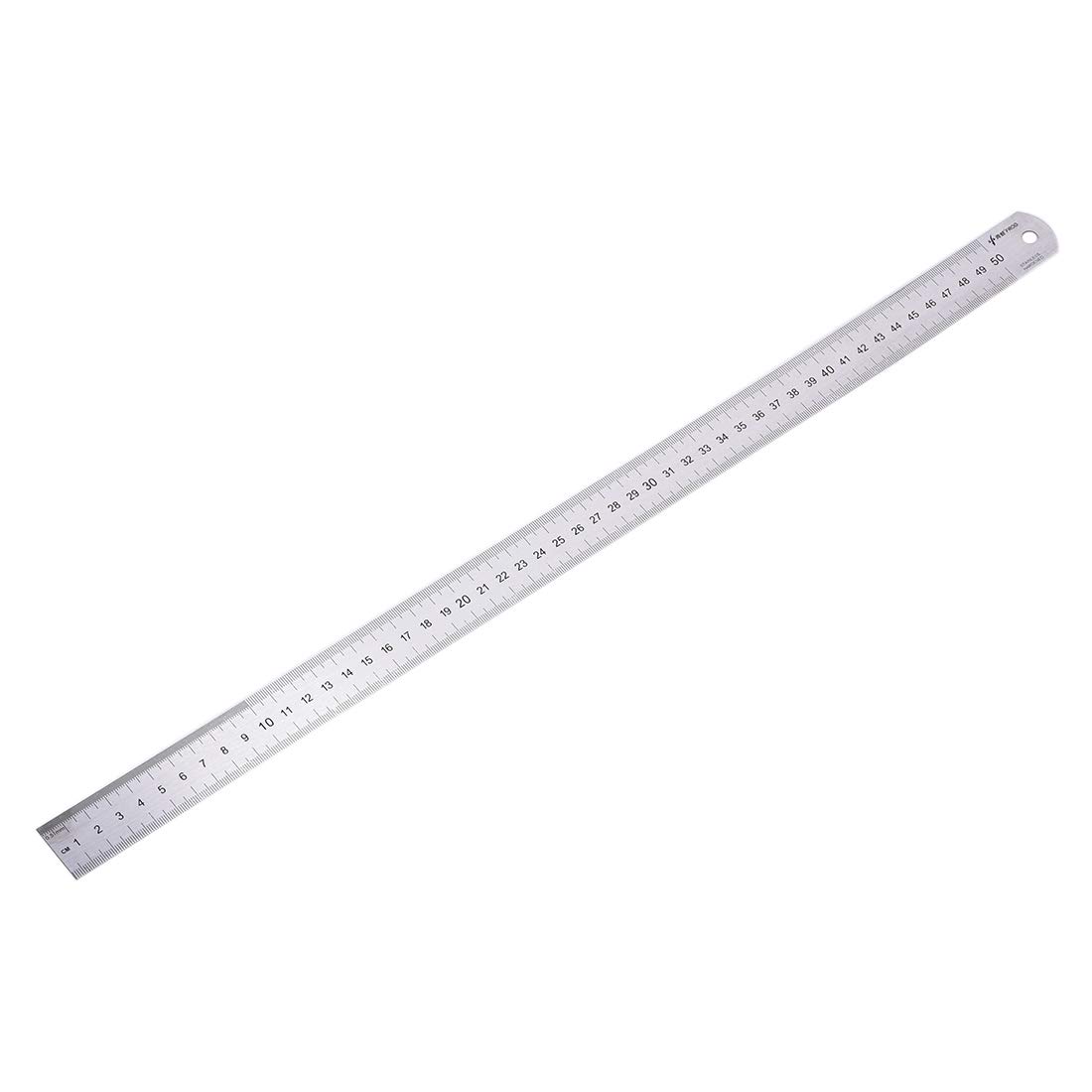 Straight Ruler 50cm 20 Inch Metric Stainless Steel Measuring Tool with Hanging Hole