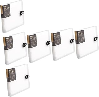 Homoyoyo 6Pcs 12 Saco De CD Carteira Transparente Fichário Transparente Bolsa Pasta De Folhas Soltas Saco De Armazenamento De CD Dvd Recipiente De CD Dvd CD Dvd Carteira CD Dvd Capa