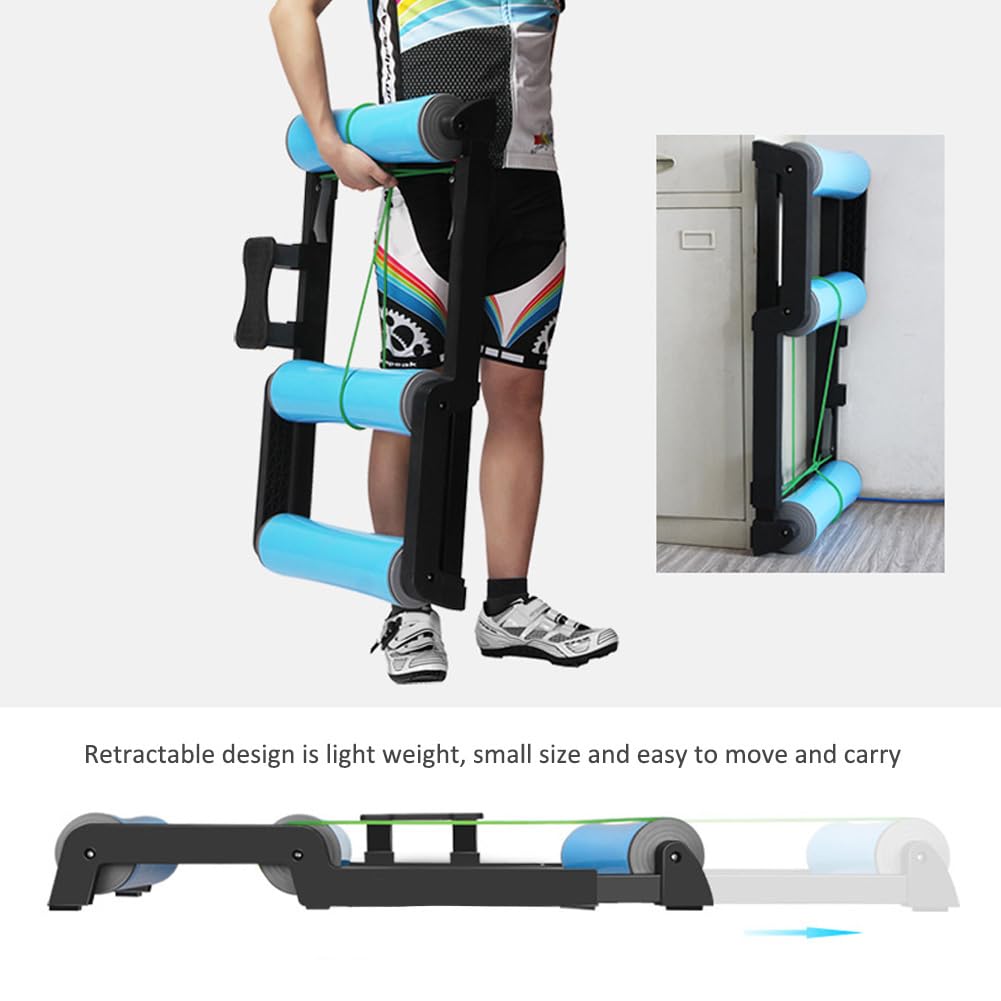 Soporte de Entrenamiento para Bicicletas de Interior Plataforma de Rodillos de Entrenamiento de Bicicleta Ajustable para Bicicletas de montaña y de Carretera 24 29 Pulgadas