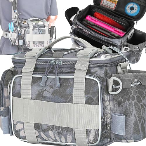 XUBX Multi-pocket Large Capacity, Single Shoulder Sea Fishing Tackle Bags Holdall Camouflage Outdoor Bag Hiking Travel Pack - Image 2