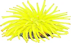 SOMA - Enfeite de Silicone Anemona Short Amarela 11cm