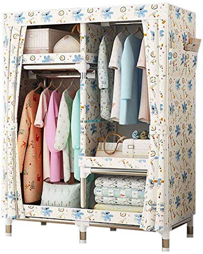 Armoire en tissu avec support suspendu placard pliable organisateur rangement 5 W