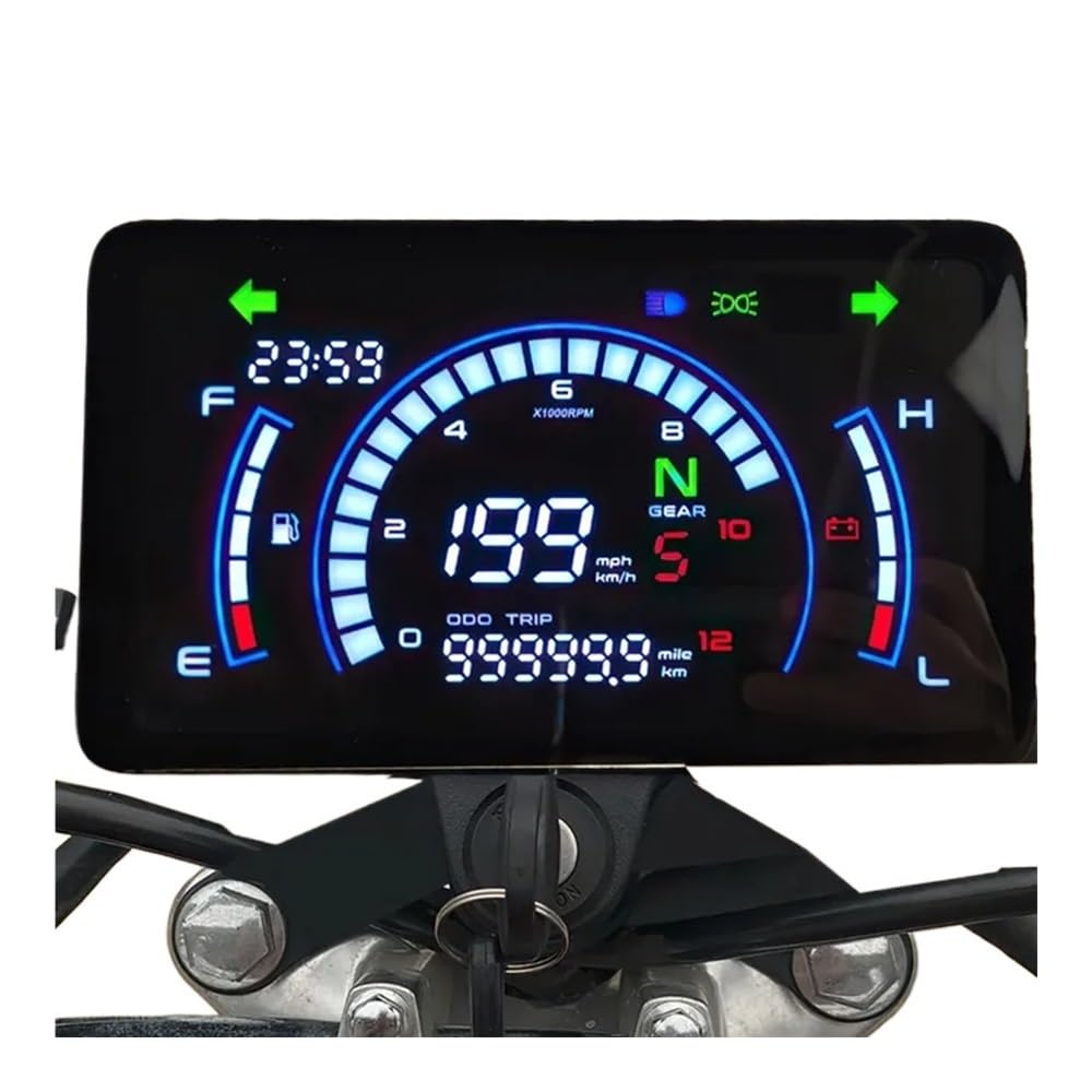 Compteur Kilométrique Double pour Italika FT125 FT150 TS RC200 WS175 DT150 Moto Compteur De Vitesse Tableau Bord Tachymètre Odomètre Écran D'affichage