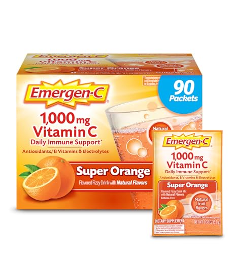 Emergen-C 1000mg Vitamin C Powder for Daily Immune Support Caffeine