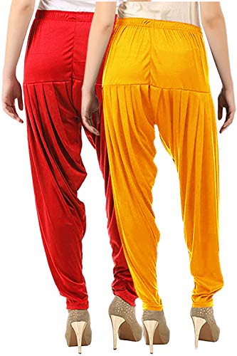 Image of Buy That Trendz Womens Patiala Pants Combo Pack of 2 Viscose Dhoti Patiyala Salwar Harem Bottoms Pants