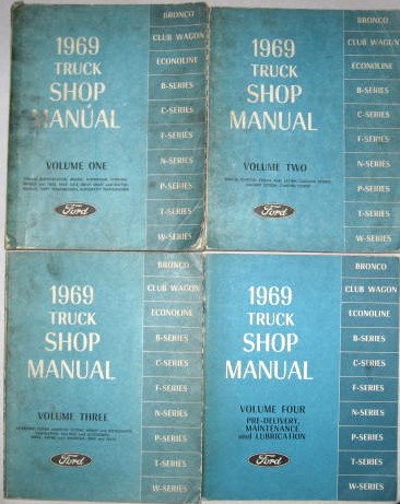 1969 Ford Truck Shop Manual: 4 Volume Set