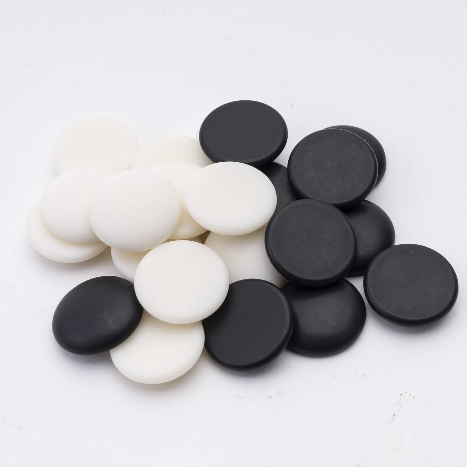 Single Convex Melamine Go Game Stones Set Playing Pieces for Classic Strategy Baduk/Weiqi/Gobang