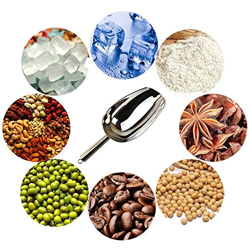 Colher de gelo útil para cubos de gelo pá de uma peça fundida aço inoxidável 304 gelo doce farinha a