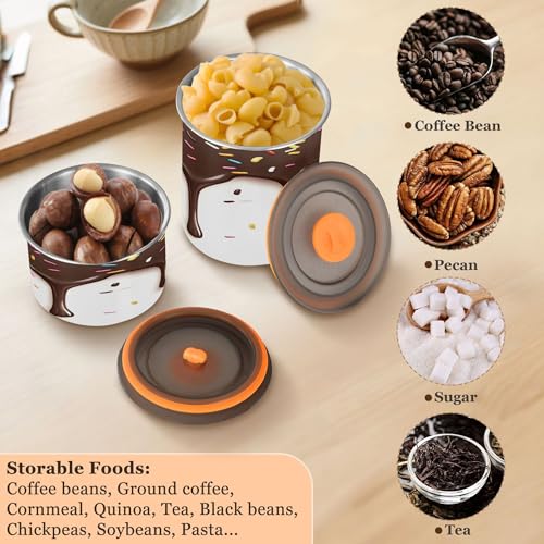 Envase de café de acero inoxidable hermético de 500 ml miniatura 6