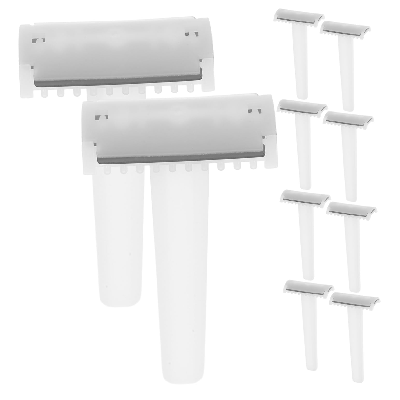 Mikinona Eliminate Shaving Knife 10 Pcs Double Edge Disposable Razors Women's and Men's Hair Removal Shaver Easy to Use and Carry