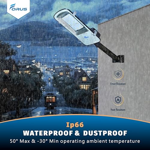 Image of Forus LED Street Light 50W IP66 Waterproof - Cool White, 5 Years Warranty | Outdoor LED Street Light 50 Watt for Home, Garden, Road, Parking Lot & Commercial Street Lighting-1PC