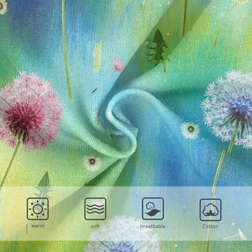 Flower Girls Underwear Toddler 2t Cotton Little Girl Panties Watercolor Floral Blue Flowers Underpants Briefs3