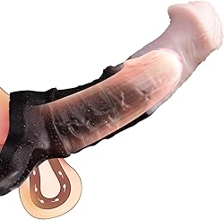 Funda de pene de caballo – Funda de pene de silicona para hombres, extensor macho de 7,48 pulgadas, funda de pene para amplificadores de circunferencia gruesa, funda impermeable reutilizable para el