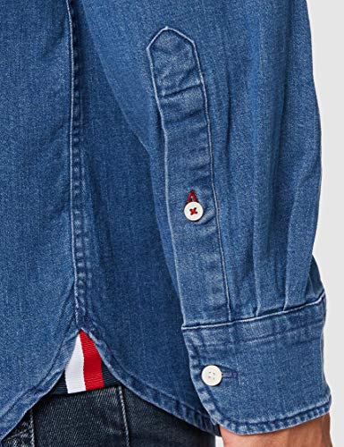 Tommy Hilfiger Flex Chambray Shirt Camicia, Dark