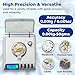 AWS Gemini-50 Milligram Scale 50g x 0.001g–Digital Jewelry/Lab Scale for Powder, Gold, Gems – Includes Calibration Weights, Tweezers & Tray–Tare, Cal, 6 Units (Gemini-50g-Silver)