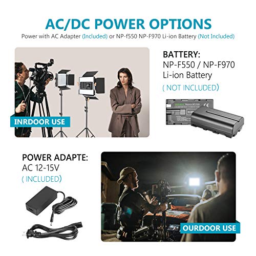 Neewer 2 Packs Advanced 2.4G 480 LED Video Light Photography Lighting