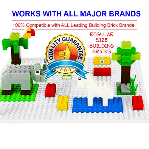 Buy Brickyard Building Blocks 4 White Baseplates, Improved Design 10 x