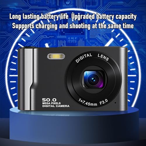 GOWENIC Cámara digital 4K 50MP compacta con flash y zoom 16x miniatura 6