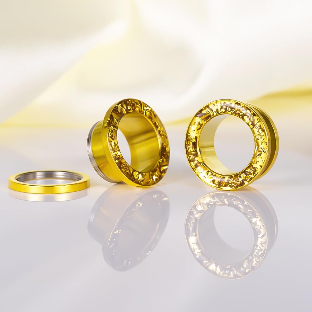 Vankula Ohr Tunnel 1 Paar Double Flared Flesh Plugs Muschelschale Edelstahl für männer damen Ohrpiercing Gestreckte Schmuck 6mm bis 16mm
