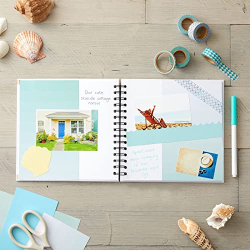 Scrapbook Photo Album for Family Photo's, Wedding Guest Book, Anniversary (20 x 20 cm - 40 Sheets), White, 8 x 8 Inches - Image 2