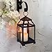 Hosley 12 Inch High Clear Glass and Iron Classic Style Lantern Ideal Gift for Festivities Parties Weddings Aromatherapy and Spa Settings O3