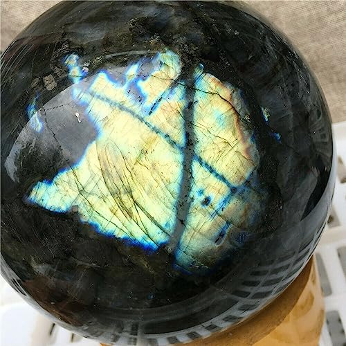 Esfera de labradorita natural que embellece tu escritorio y oficina 5