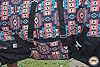 Black Aztec 78 in HILASON 1200D Winter Waterproof Poly Horse Turnout Blanket Belly Wrap #2