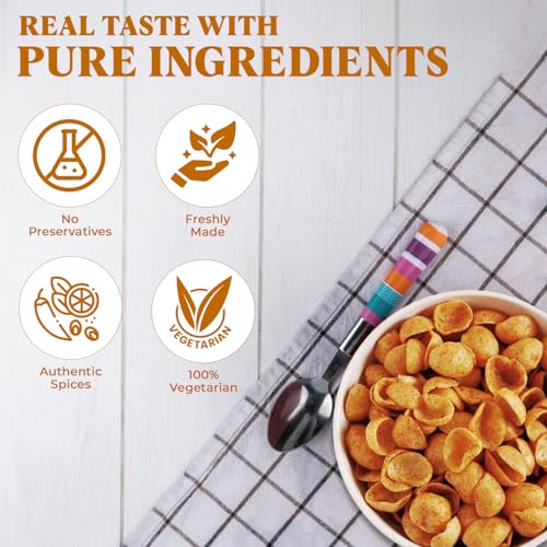 Image of Panchi Soya Katori Namkeen (40g Pack of 1) Agra Special Spicy Tangy and Tasty Indian Snack Crunchy and Flavorful Perfect for Tea Time and Snacking