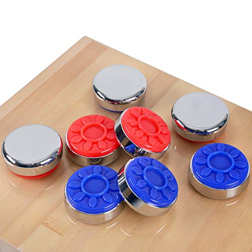 G&S Shuffleboard Pucks for Pro Shuffleboard Table, Pattern Shuffleboard Puck 2-5/16\" (58mm), Set of 8, Red and Blue - Thumbnail 5