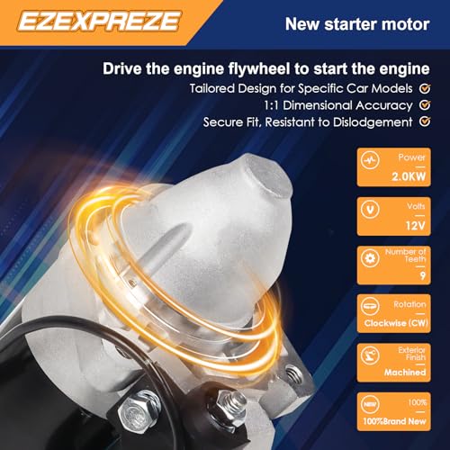 Image of 19068N Starter Replacement New for Infiniti 09-13 FX50 5.0L,11-13 M56 QX56, 14-19 Q70 QX80,Nissan Armada Titan 2010-2015, Titan XD 2016-2019, Pathfinder 2011-2012, NV2500 NV3500 13-19 5.6L